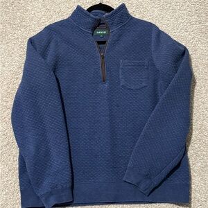 Orvis Men's Navy Zip-Up Sweater